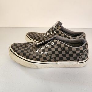 Vans Off The Wall Shoes Gray Checkered Sneakers Skate Flats Youth 7 Womens 8.5